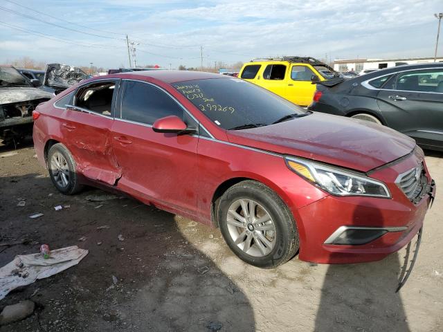 5NPE24AF2GH299269 - 2016 HYUNDAI SONATA SE RED photo 4