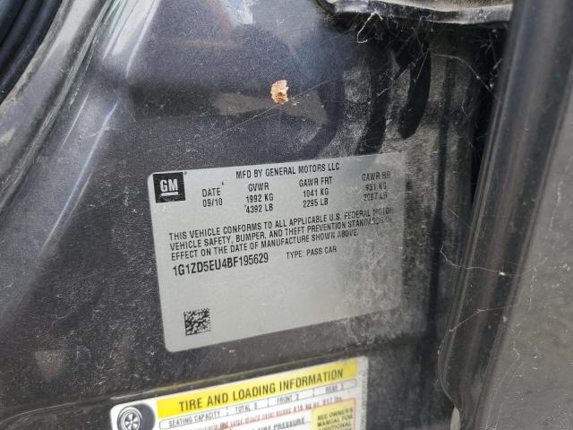 1G1ZD5EU4BF195629 - 2011 CHEVROLET MALIBU 2LT GRAY photo 12