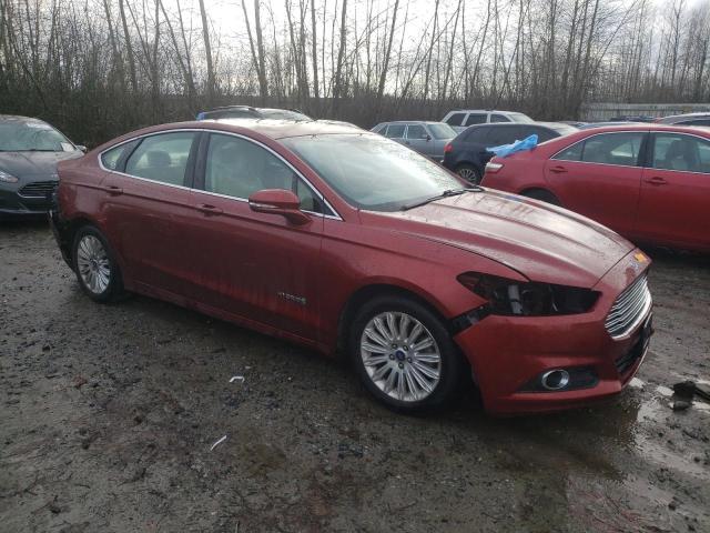 3FA6P0LU8ER260163 - 2014 FORD FUSION SE HYBRID RED photo 4