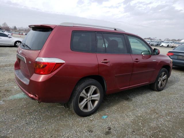 JTEDS43A482060611 - 2008 TOYOTA HIGHLANDER SPORT BURGUNDY photo 3