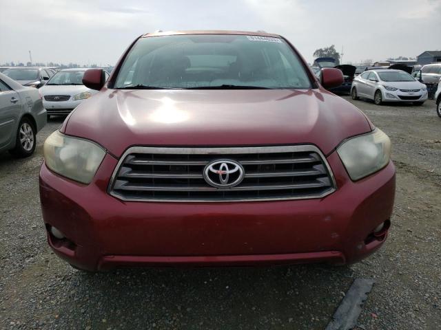 JTEDS43A482060611 - 2008 TOYOTA HIGHLANDER SPORT BURGUNDY photo 5