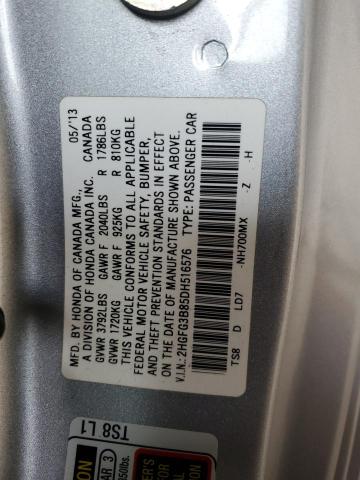 2HGFG3B85DH516576 - 2013 HONDA CIVIC EX Gümüş foto 12