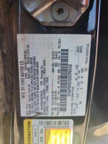 3FA6P0HD2GR290450 - 2016 FORD FUSION SE 黑色 照片 12