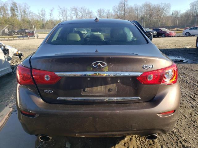 JN1BV7AR3EM693388 - 2014 INFINITI Q50 BASE BROWN photo 6