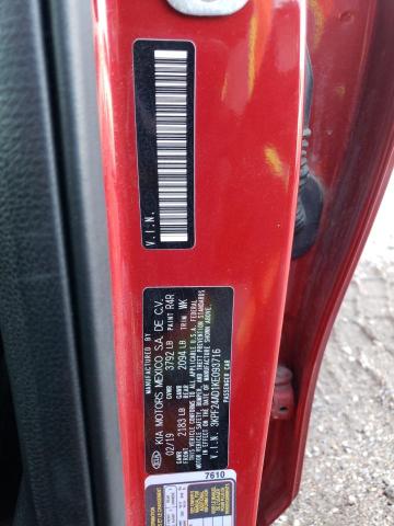 3KPF24AD1KE093716 - 2019 KIA FORTE FE RED photo 13