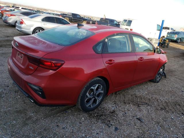 3KPF24AD1KE093716 - 2019 KIA FORTE FE RED photo 3