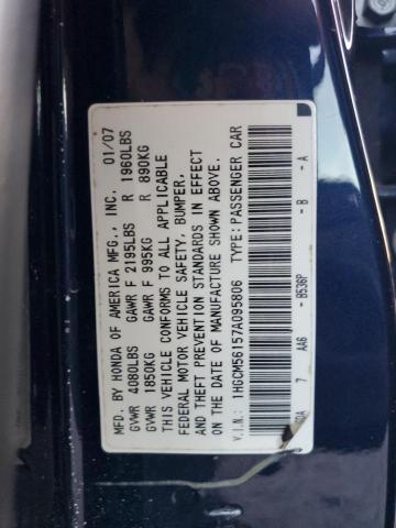 1HGCM56157A095806 - 2007 HONDA ACCORD VALUE BLUE photo 12