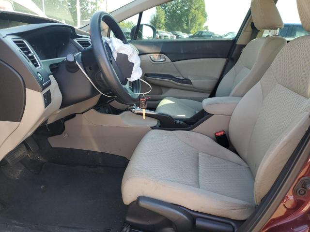 19XFB2F54EE231372 - 2014 HONDA CIVIC LX BURGUNDY photo 7