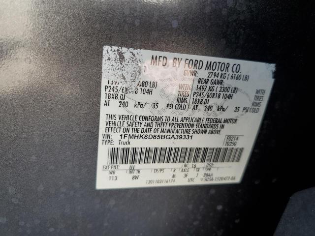 1FMHK8D85BGA39331 - 2011 FORD EXPLORER XLT Boz foto 13