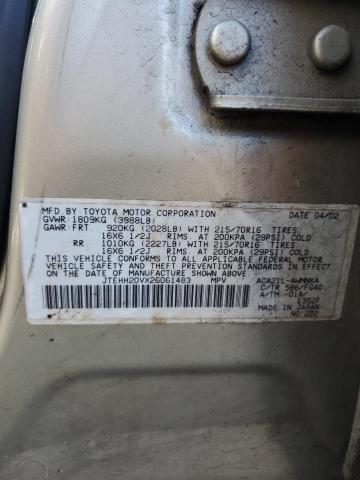 JTEHH20VX26061483 - 2002 TOYOTA RAV4 SILVER photo 13