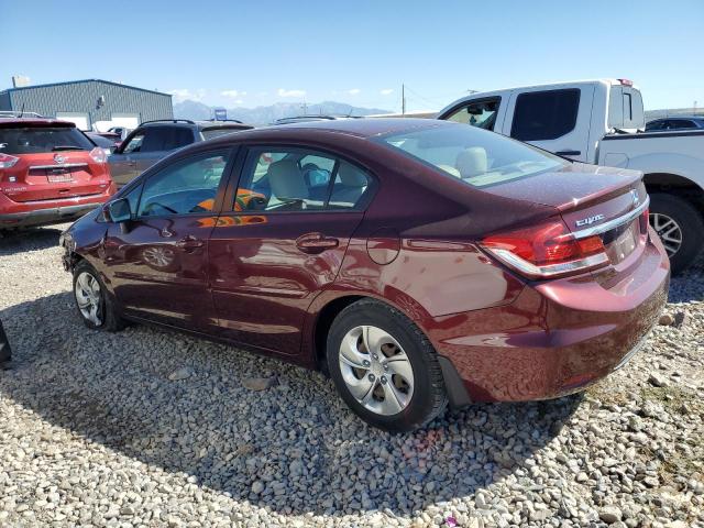 19XFB2F54EE040969 - 2014 HONDA CIVIC LX BURGUNDY photo 2