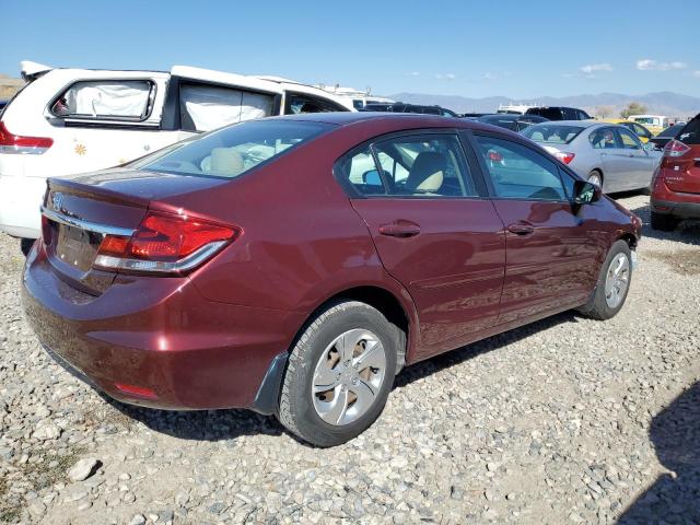 19XFB2F54EE040969 - 2014 HONDA CIVIC LX BURGUNDY photo 3