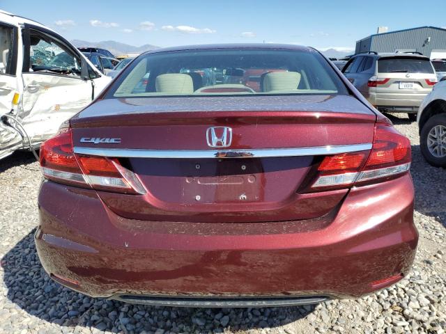 19XFB2F54EE040969 - 2014 HONDA CIVIC LX BURGUNDY photo 6
