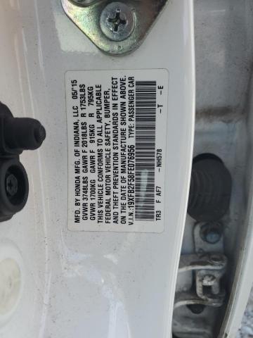 19XFB2F58FE076956 - 2015 HONDA CIVIC LX WHITE photo 12