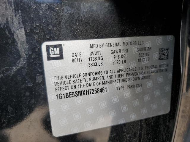 1G1BE5SMXH7268461 - 2017 CHEVROLET CRUZE LT أسود صورة 12