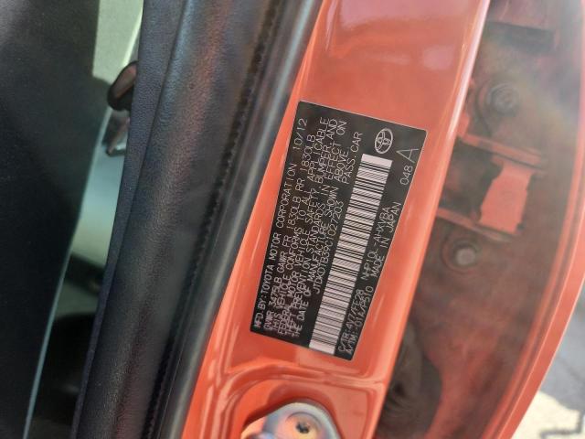 JTDKDTB39C1027203 - 2012 TOYOTA PRIUS C 橙色 照片 12