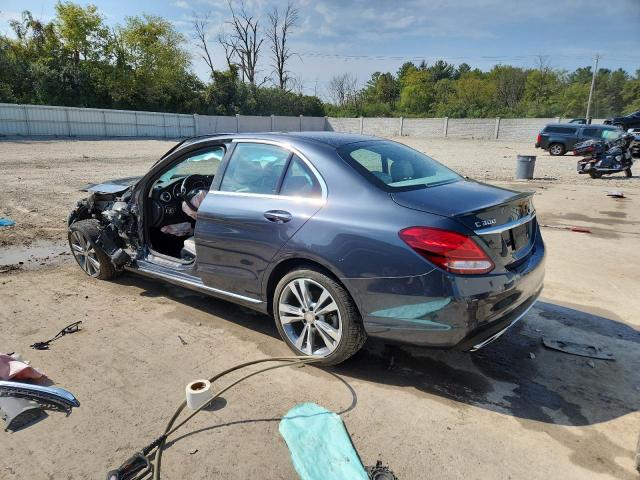 55SWF4KB7GU101464 - 2016 MERCEDES-BENZ C 300 4MATIC BLUE photo 2