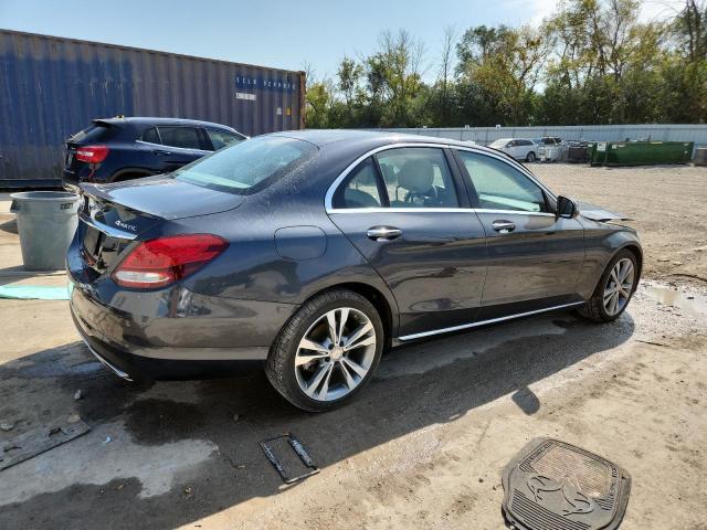 55SWF4KB7GU101464 - 2016 MERCEDES-BENZ C 300 4MATIC BLUE photo 3