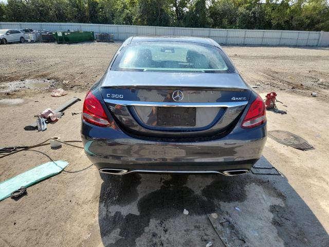 55SWF4KB7GU101464 - 2016 MERCEDES-BENZ C 300 4MATIC BLUE photo 6