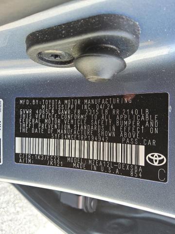 5YFS4MCE1RP194942 - 2024 TOYOTA COROLLA SE 蓝色 照片 12