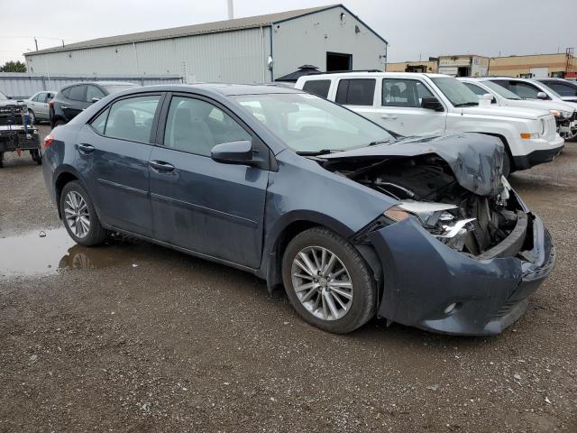 2T1BURHE2EC046024 - 2014 TOYOTA COROLLA L BLUE photo 4