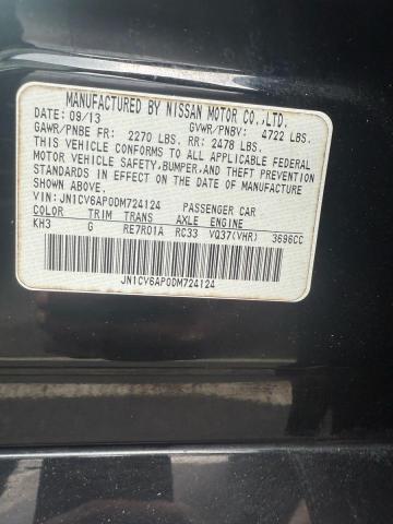 JN1CV6AP0DM724124 - 2013 INFINITI G37 BASE 黑色 照片 10