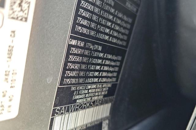 SALWR2RK5JA810101 - 2018 LAND ROVER RANGE ROVE HSE SILVER photo 10