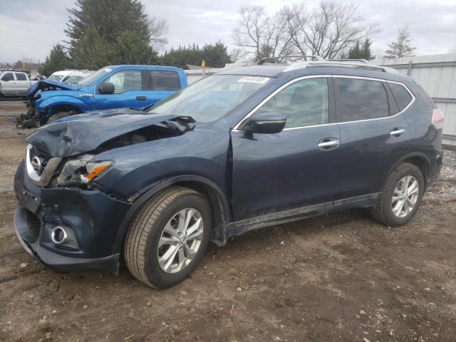 5N1AT2MV9EC845413 - 2014 NISSAN ROGUE S BLUE photo 1