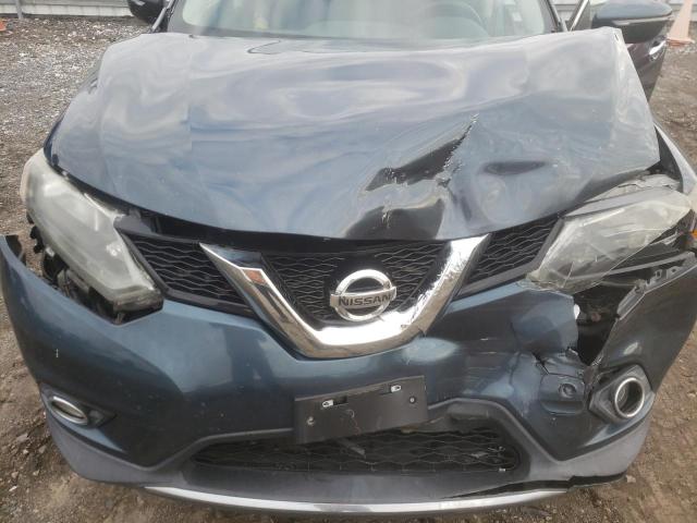 5N1AT2MV9EC845413 - 2014 NISSAN ROGUE S BLUE photo 12