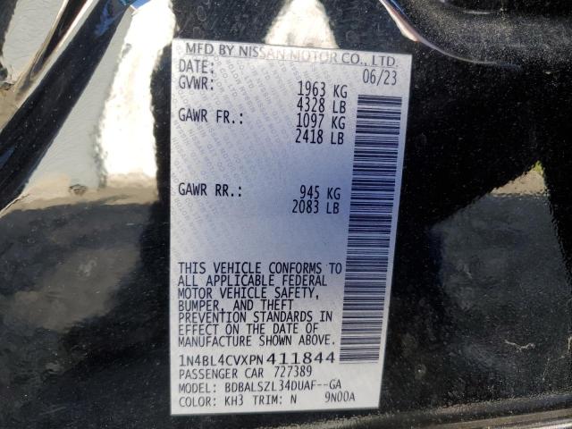1N4BL4CVXPN411844 - 2023 NISSAN ALTIMA SR BLACK photo 12