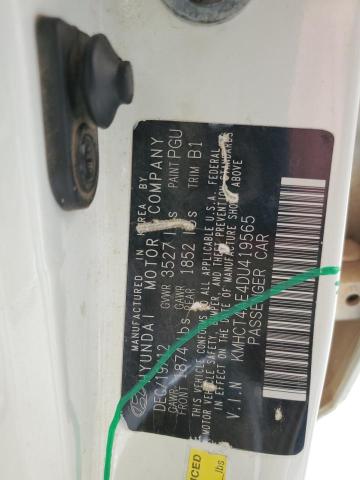 KMHCT4AE4DU419565 - 2013 HYUNDAI ACCENT GLS 白色 照片 12