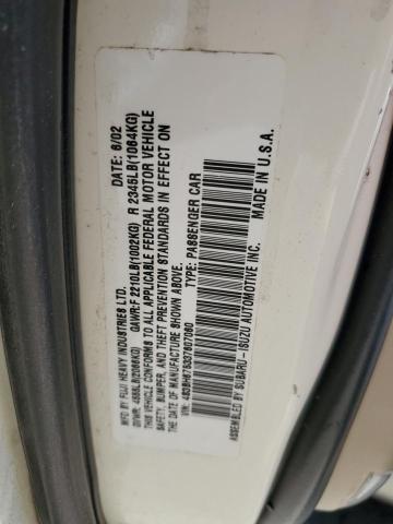 4S3BH675337607060 - 2003 SUBARU LEGACY OUTBACK AWP 白色 照片 12