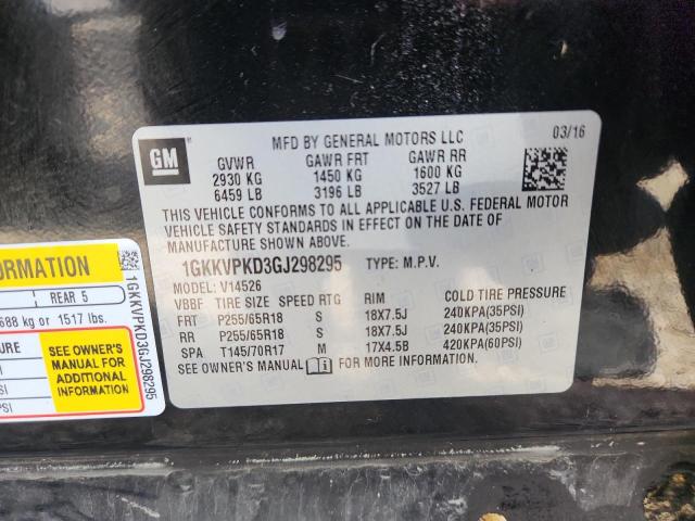 1GKKVPKD3GJ298295 - 2016 GMC ACADIA SLE BLACK photo 13