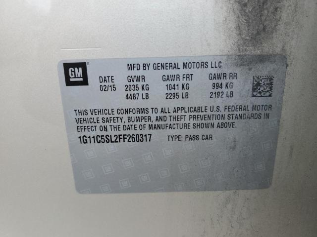 1G11C5SL2FF260317 - 2015 CHEVROLET MALIBU 1LT BEIGE photo 12