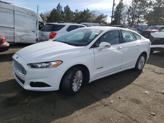 3FA6P0LU2ER317229 - 2014 FORD FUSION SE HYBRID WHITE photo 1