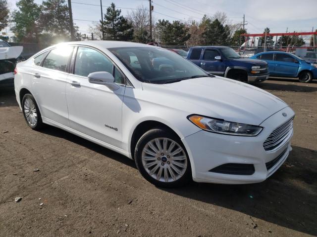 3FA6P0LU2ER317229 - 2014 FORD FUSION SE HYBRID WHITE photo 4