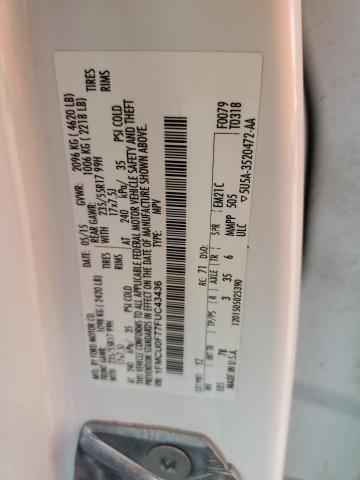 1FMCU0F77FUC43436 - 2015 FORD ESCAPE S WHITE photo 13