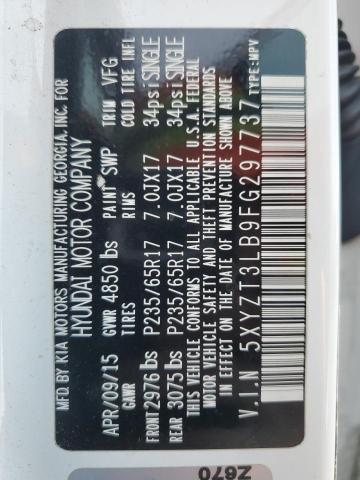 5XYZT3LB9FG297737 - 2015 HYUNDAI SANTA FE SPORT თეთრი ფოტო 13