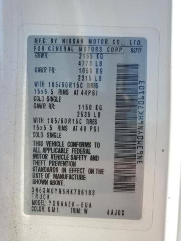 3N63M0YN6HK706103 - 2017 CHEVROLET CITY EXPRESS LS 白色 照片 14