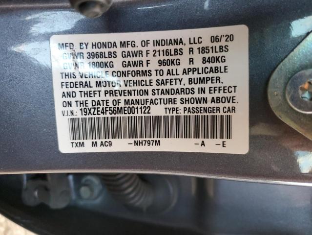 19XZE4F56ME001122 - 2021 HONDA INSIGHT EX 石墨色 照片 12