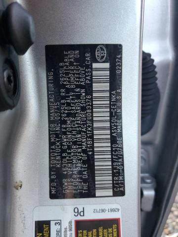 4T1BF1FK3FU083376 - 2015 TOYOTA CAMRY LE ვერცხლისფერი ფოტო 12