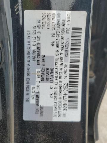 3MZBN1V77HM121622 - 2017 MAZDA 3 TOURING BLACK photo 12