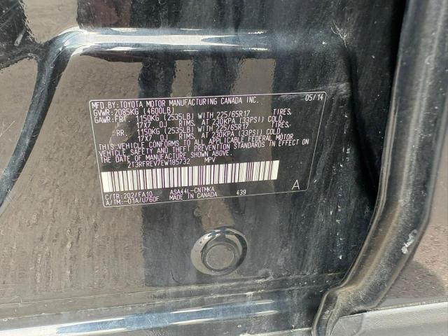 2T3RFREV7EW185732 - 2014 TOYOTA RAV4 XLE BLACK photo 10