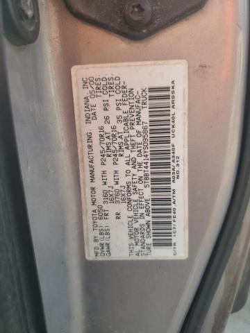 5TBBT4414YS095867 - 2000 TOYOTA TUNDRA ACCESS CAB بني صورة 12