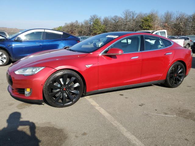 5YJSA1E29FF118418 - 2015 TESLA MODEL S RED photo 1