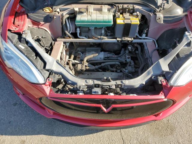 5YJSA1E29FF118418 - 2015 TESLA MODEL S RED photo 11