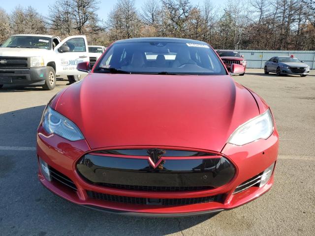 5YJSA1E29FF118418 - 2015 TESLA MODEL S RED photo 5