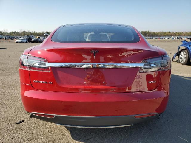 5YJSA1E29FF118418 - 2015 TESLA MODEL S RED photo 6