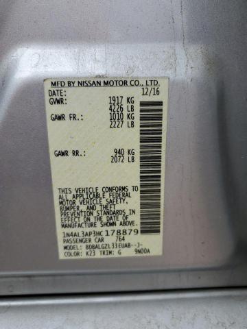 1N4AL3AP3HC178879 - 2017 NISSAN ALTIMA 2.5 SILVER photo 13