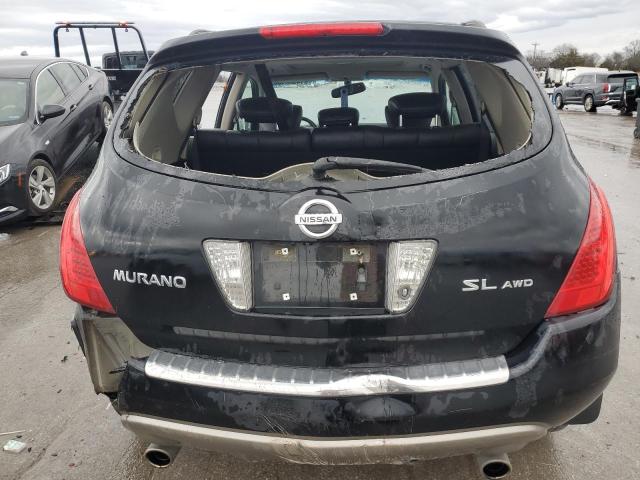 JN8AZ08W17W651491 - 2007 NISSAN MURANO SL BLACK photo 6